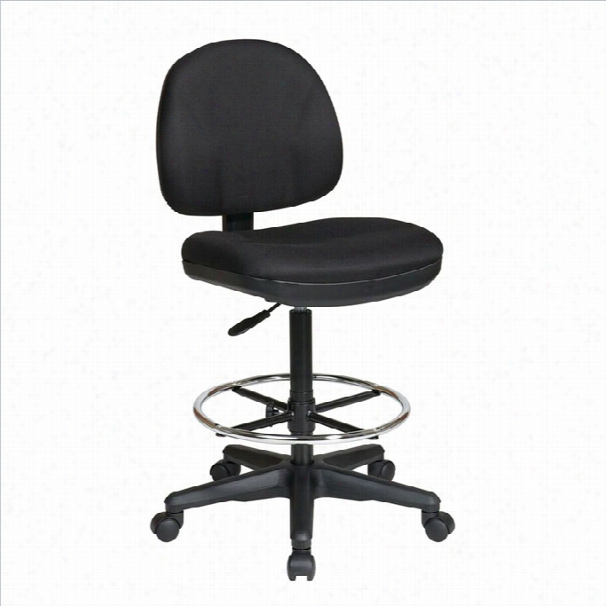 Office Star Dc Series Drafting Chairman With Stool Kit In Black