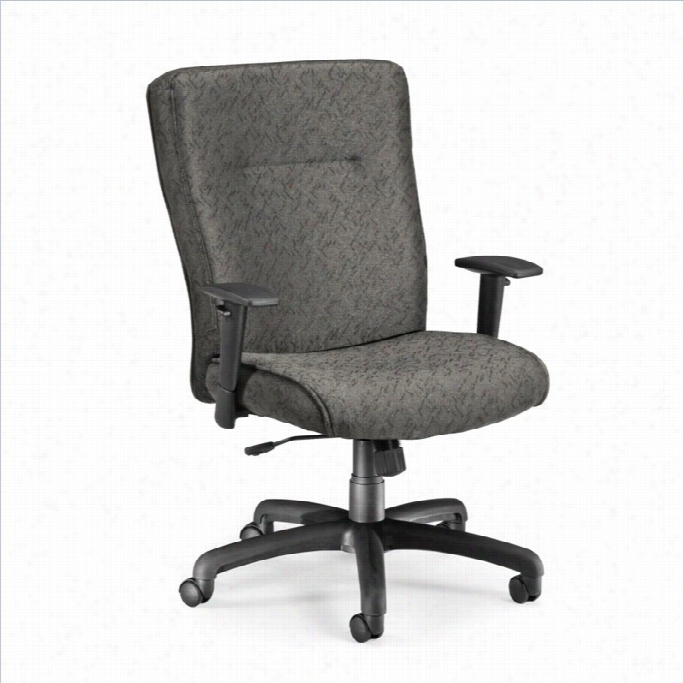 Ofm Exec Conference Office Chair With Adjustable Arms In Charcoal