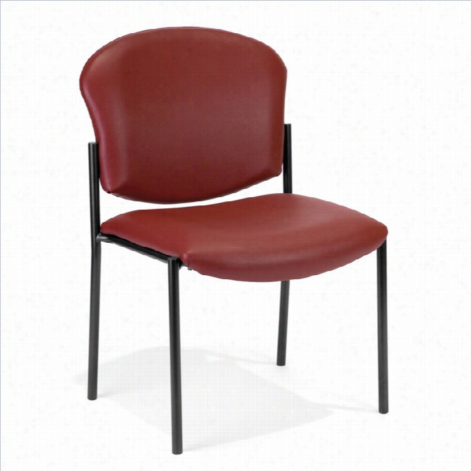 Ofm Manor Series Anti-bacterial Guest Reception Chair In Wine