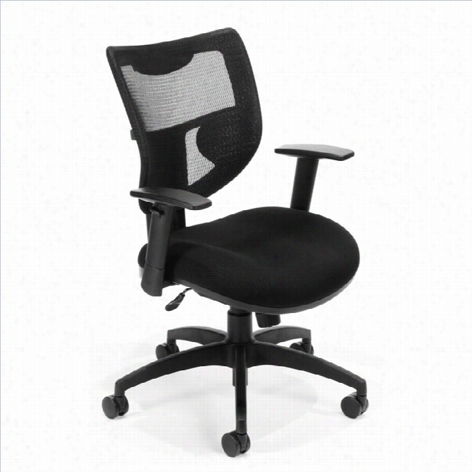 Offm Pad Ker Ridge Executive Mesh Office Chair Without Headrest In Black