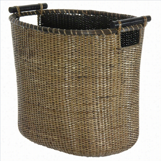 Oriental Furniture Laundry Hamper With Pole Handles In Nautral