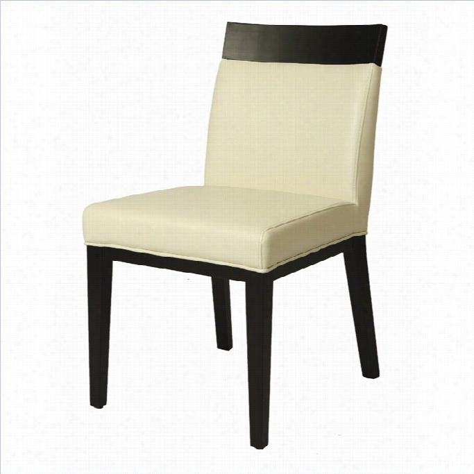 Paste Lfurniture Elloise Dining Chair In Bonded White Leather