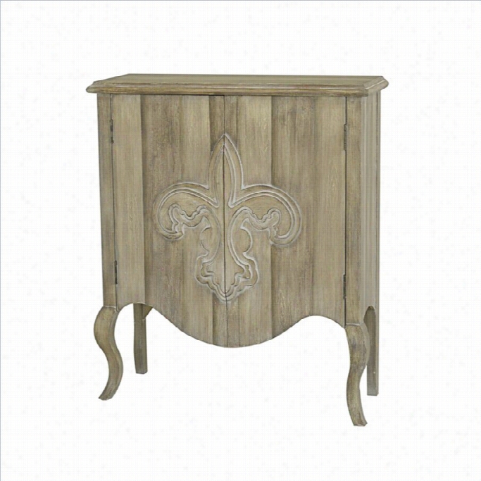 Pulaski 2 Door Hall Accent Chest In Wood Tones And Beige