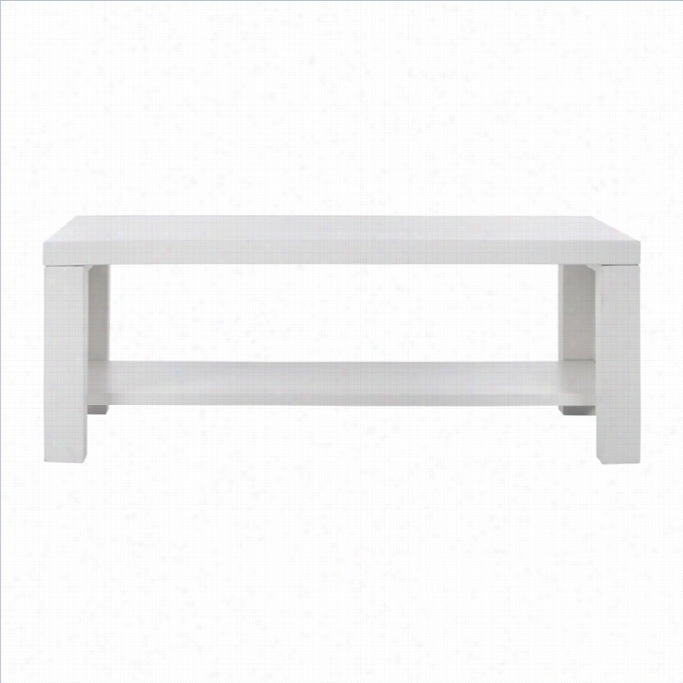 Safavieh Lahoma Pine Woor Coffee Table In White