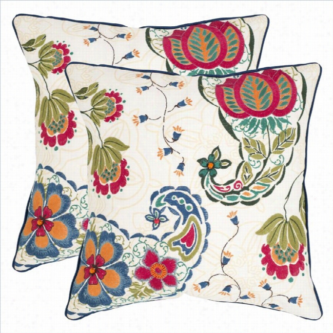 Safavieh Meissa 22 Decorative Pillows In  Mult Colored (set Of 2)