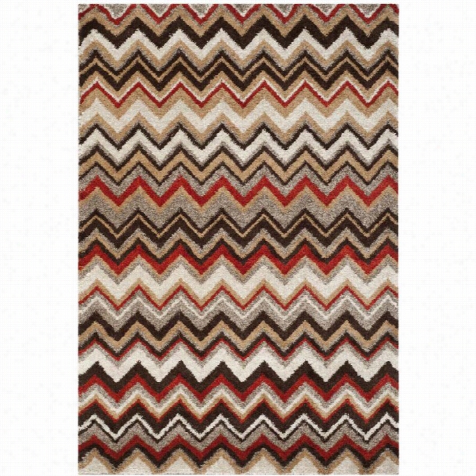 Safavieh Tahoe Runner  Rug In Beige / Brown