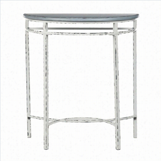 Safavieh Tessa Pine Wood Console In Gray And White