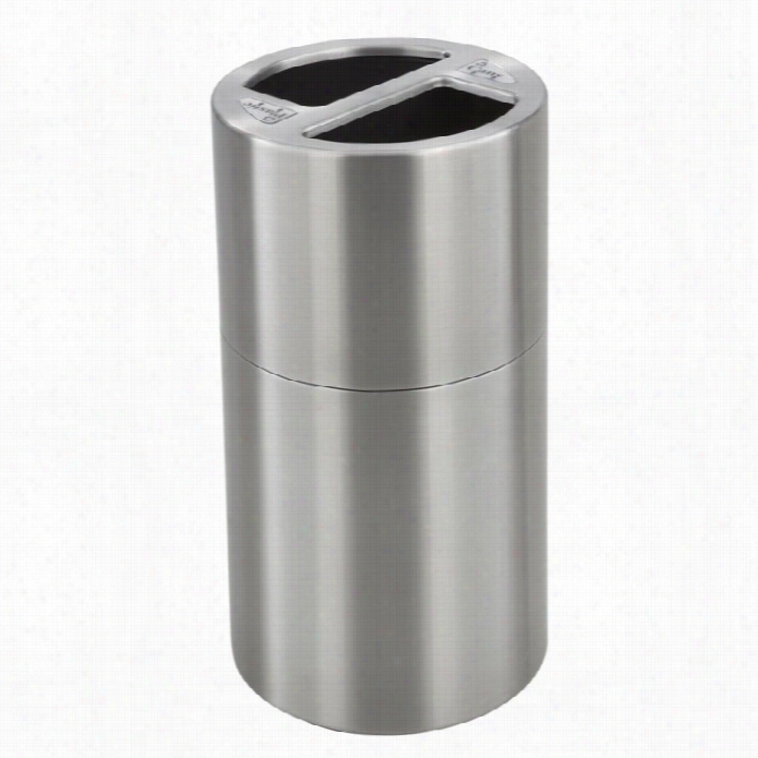 Safco Dual Reecycling Receptacle In Stainless Steel