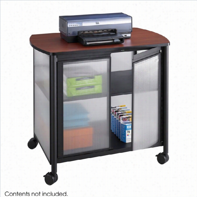 Safco Impromptu Deluxe Machine Stand With Doors In Black