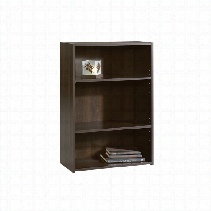 Sauder Beginnings 3-shelf Boikcase In Cinnamon Cherry