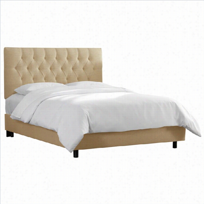 Skyline Furniture Tufted Bed  In Sandtsone-twin