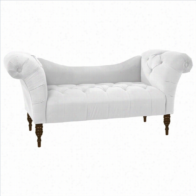 Skylne Furniture Tuftd Chaise Llounge In Wite