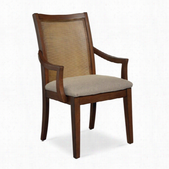 Somerton Claire Dd Lune Cane Arm Chair In Ameerican Cherry