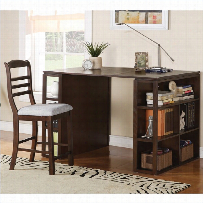 Steve Silveer Company Bradford Writing Desk In Dark Oak