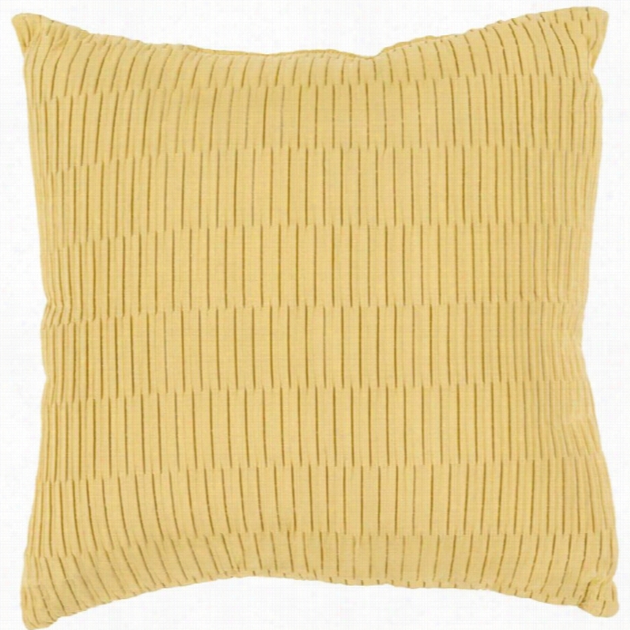 Suryaa Caplin Poly Fill 16 Square Pillow In Yellow