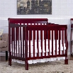 Dream On Me Aden Convertible 4-in-1 Mini Crib in Cherry