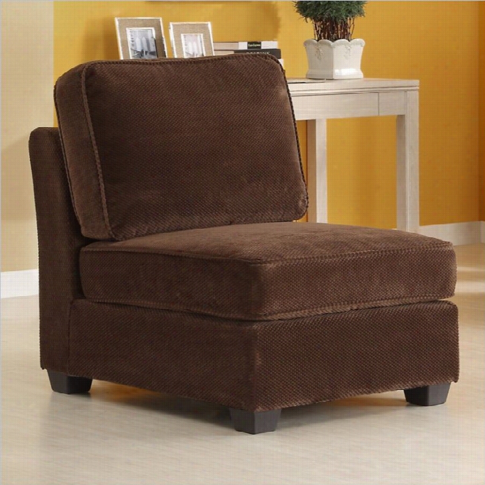 Trdnt Home Burke Modulae Armless Single Chair In Dark Brown