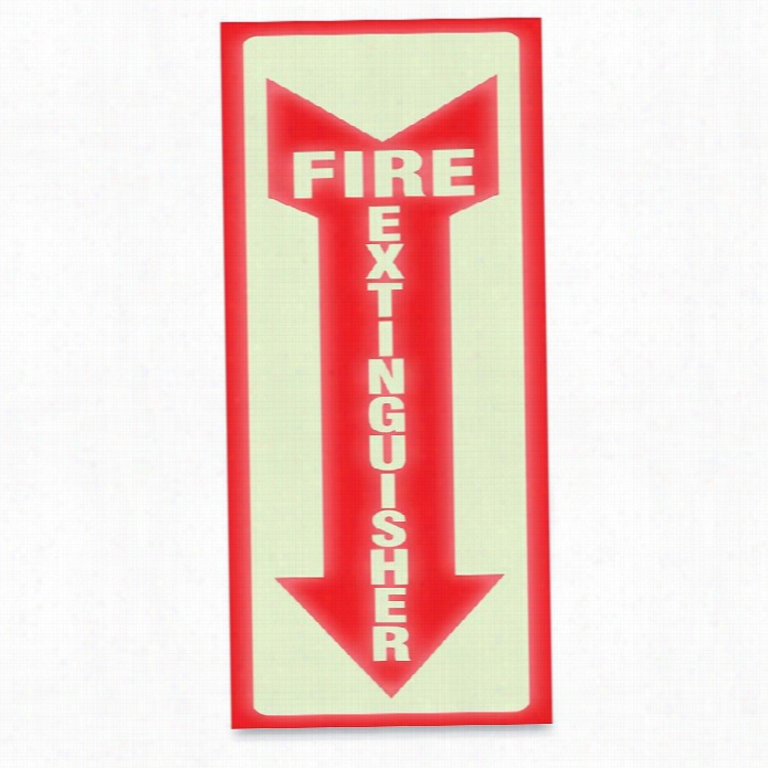 U.s. Stamp & Sign Glow Firee Xtinguisher Sign