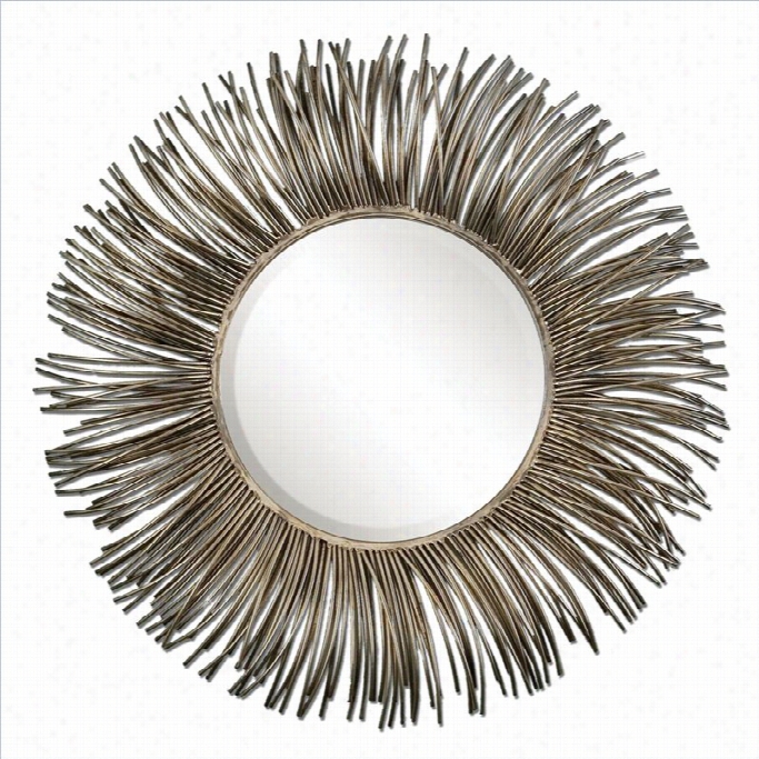 Uttermost Akisha Hand Fored Metal Tube Sunburst Mirror