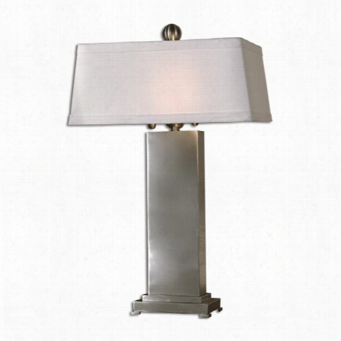 Uttermost Metal Contempo Ivory Linen Table Lamp