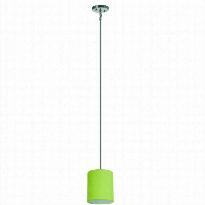 Yosemmite Home Decor Lyell Forks 1 Light Mini Pendant In Satin Steel With Rich Lime Shade