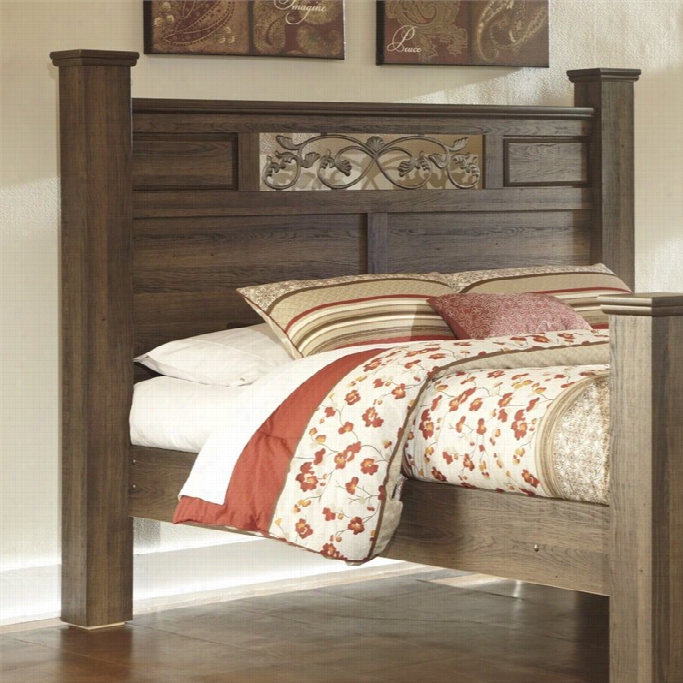 Ashley Allmyore Wood Queen Poste R Panel Headboard In Broown