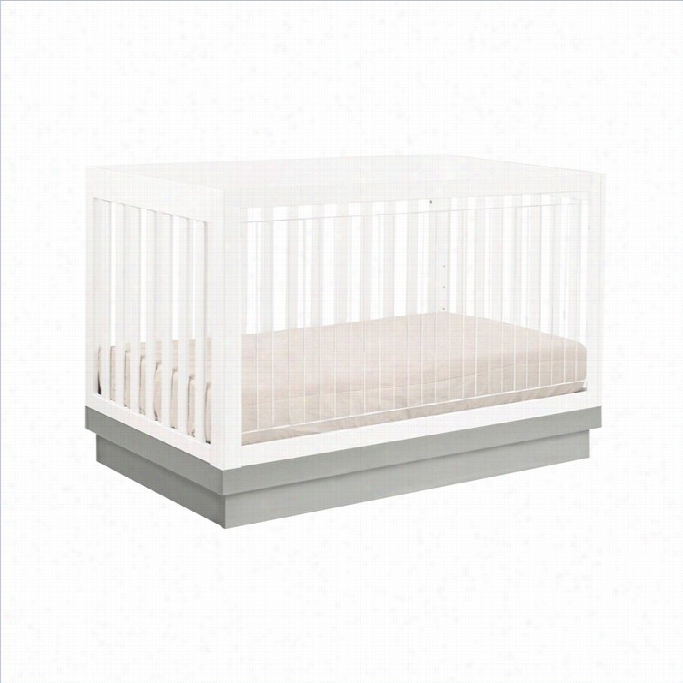 Babyletto Acrylic Harlow 3-in-1 Convertible Crib With Toddler Rail