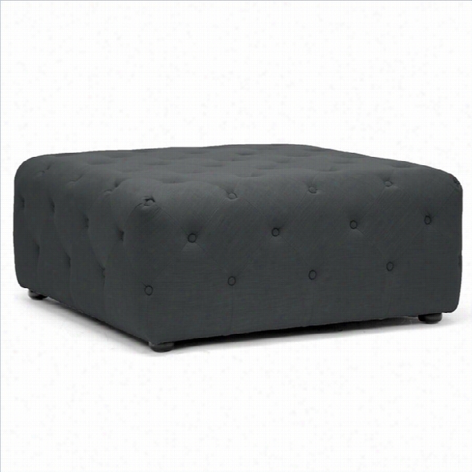 Baxtton Studio Teague Ottoman In Grya