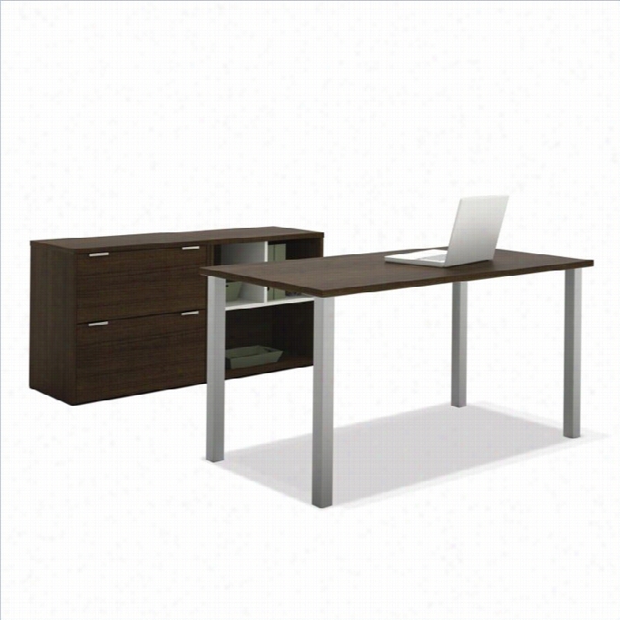 Bestar Contempo Executive Desk Set In Tuxe Do