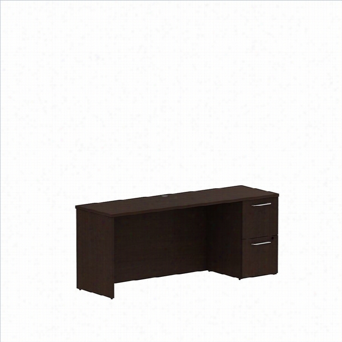 Bush Bbf 300 Series 72w X 22d Single Pedesstal  Credenza K It In Mocha Cherry