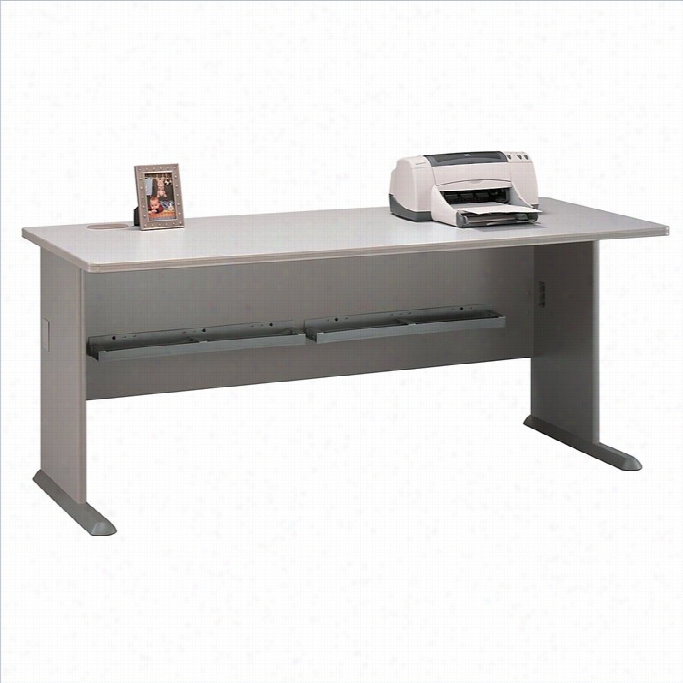 Bush Bbf Series A 72w Desk Iin Pewter