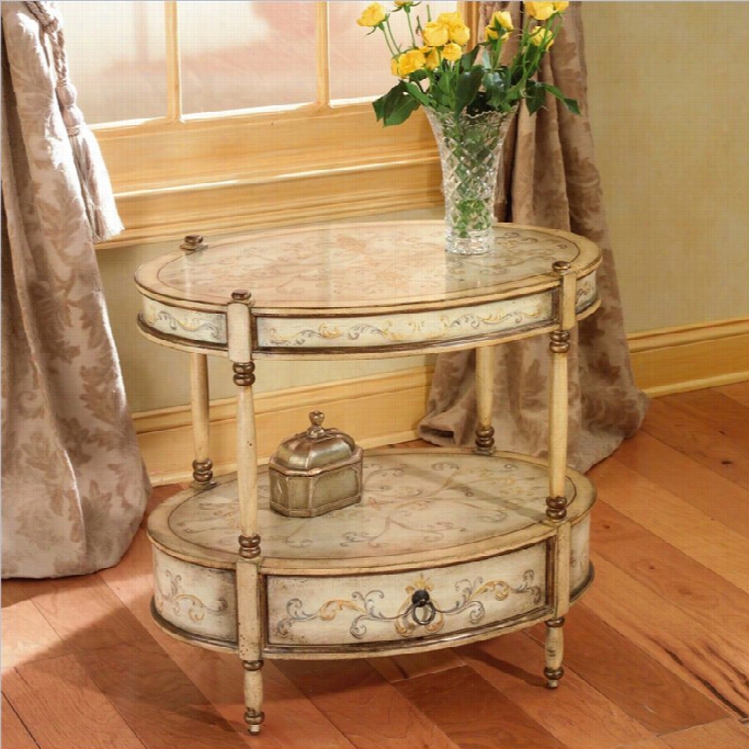 Butler Specialty Artists' Originals Oval Accent Table In Tusan Cream