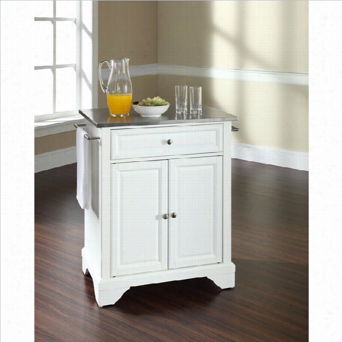 Crosley Furniture Lafaytte Saines S Steel Top White Kitchen Island