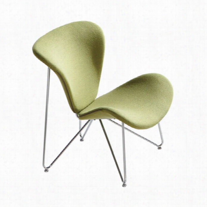 Dimond Sofa Lezi Fabric Accent Chair Wtih Chrome Frame In Green