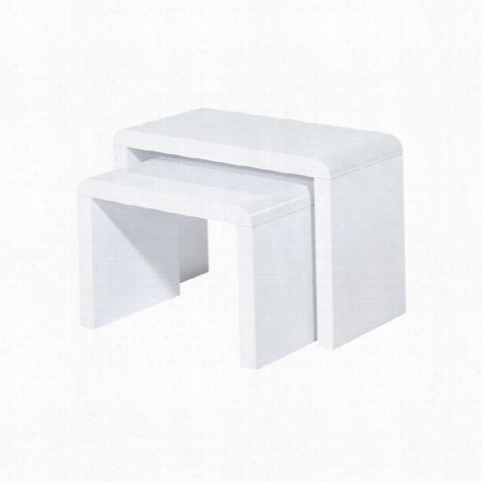 Diamond Sofa Stanza 2 Piece Nesting Tables Iin White