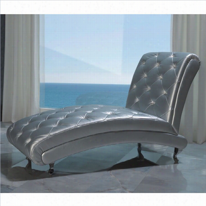 Dupeen Lorena Chaise Lounge In Silver