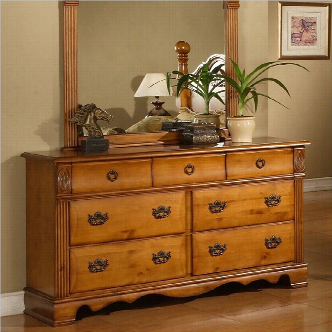 Elements Bryant Dresser In Warm Pine