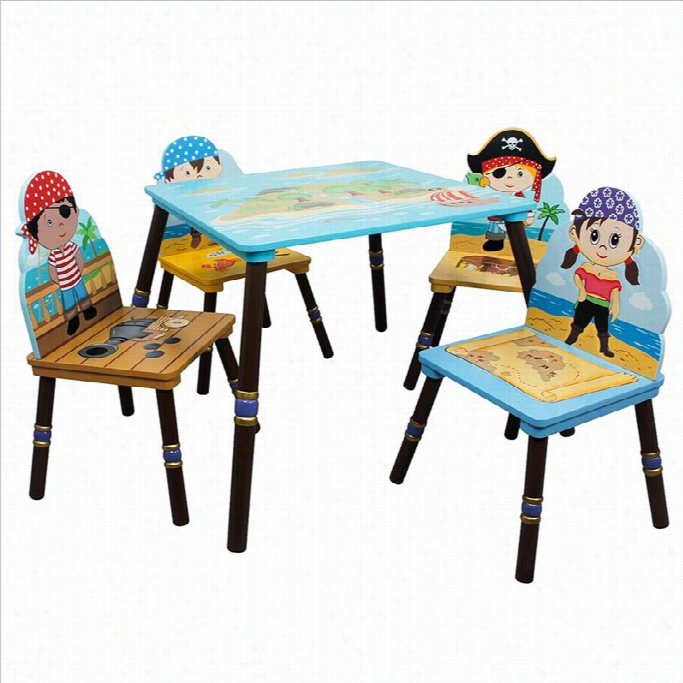 Fantasy Fields Pirates Islland Table And 4 Chair S