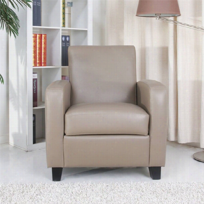 Gold Sparrow Stockton Faux Leather Arm Chair In Stone