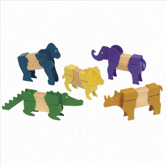 Guidecraft Block Mates Safari Animals