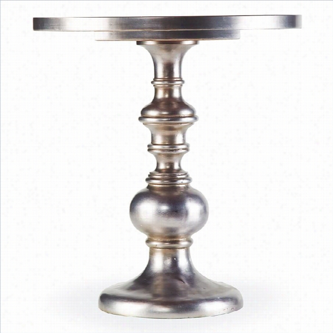 Hooker Furniture Melange Round Kenmar Pedestal Table I N Faux Zinc