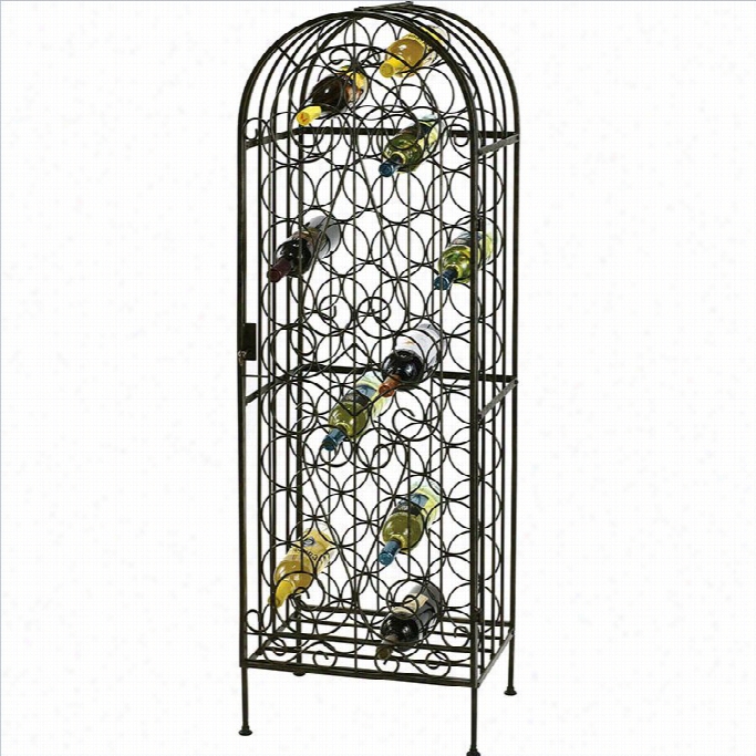 Howard Miller Wrrought Iron  Wine Storage Arbor In Warm Gray-haired Finish