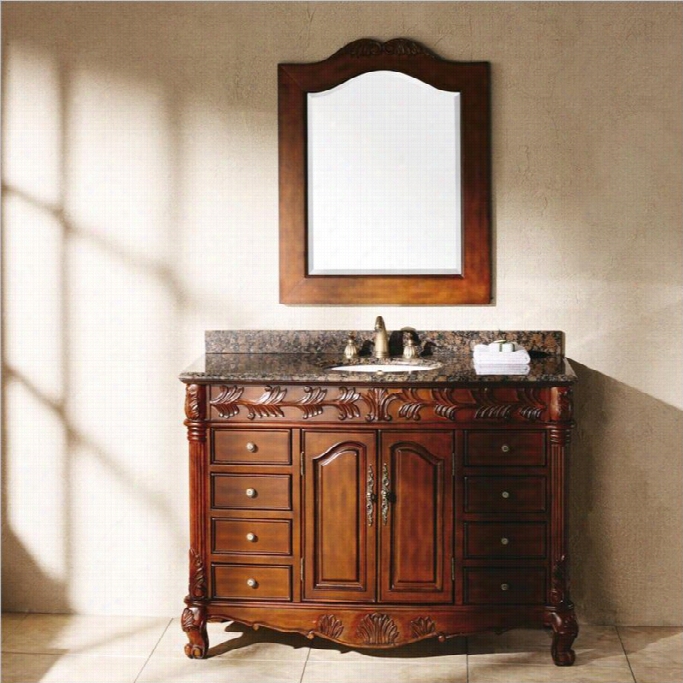James Martin Classico 48 Single Grannite Top Bathroom Vanity In Cherry