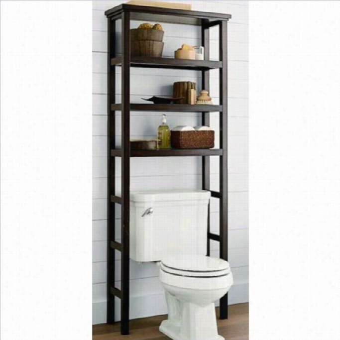 Jeco Spade Saver Over T He Toilet Rack In Brown