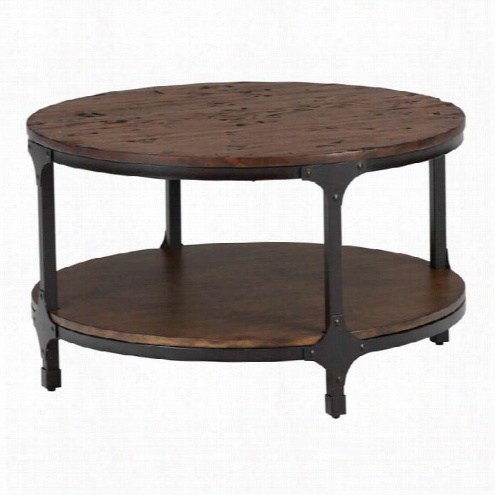 Jofran Urban Nature Woood Round Coffee Table In Pine