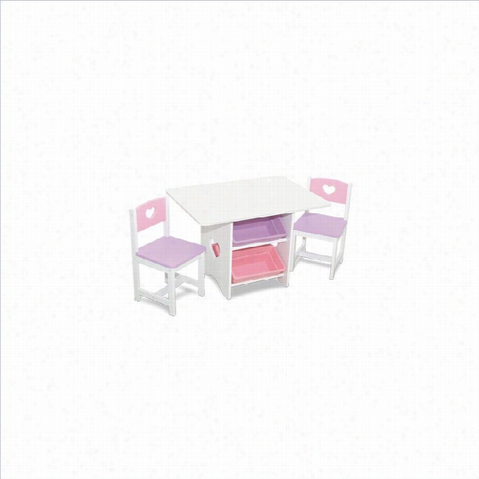 Kidaft Heart Table And 2 Chair Set