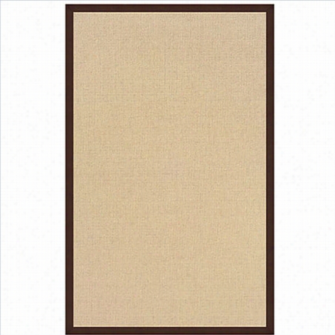 Linon Athena Cotton Rug In Natural And Brown-1'10 X 2'10