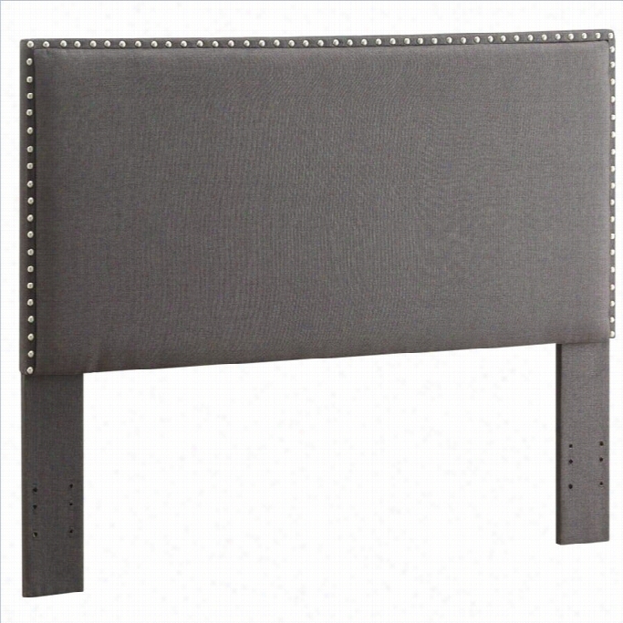 Linon Contempo Full/queen Panel Headboard In Gray