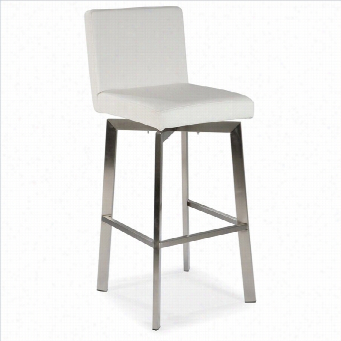 Moe's Home Collection Giro 26 Reckoner Stool In White