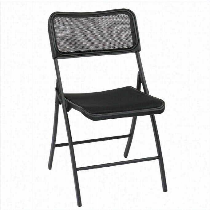 Office Sttar Ff Serkes Folding Chair Wiht Screen Seat And Back In Black